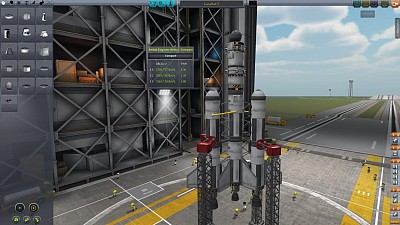 GARAGE AND ROCKET SPACE LAUNCHER ENGINE FACILITY